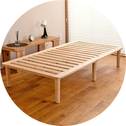 檜すのこベッド 「モノクロス 190cm」 シングルサイズ｜たたみのこうひん