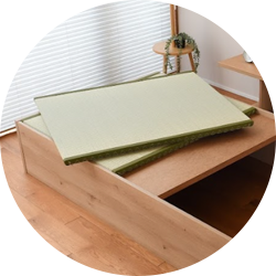 三分割 縁付き 置き畳 セパレジオ ロング 210cm｜たたみのこうひん