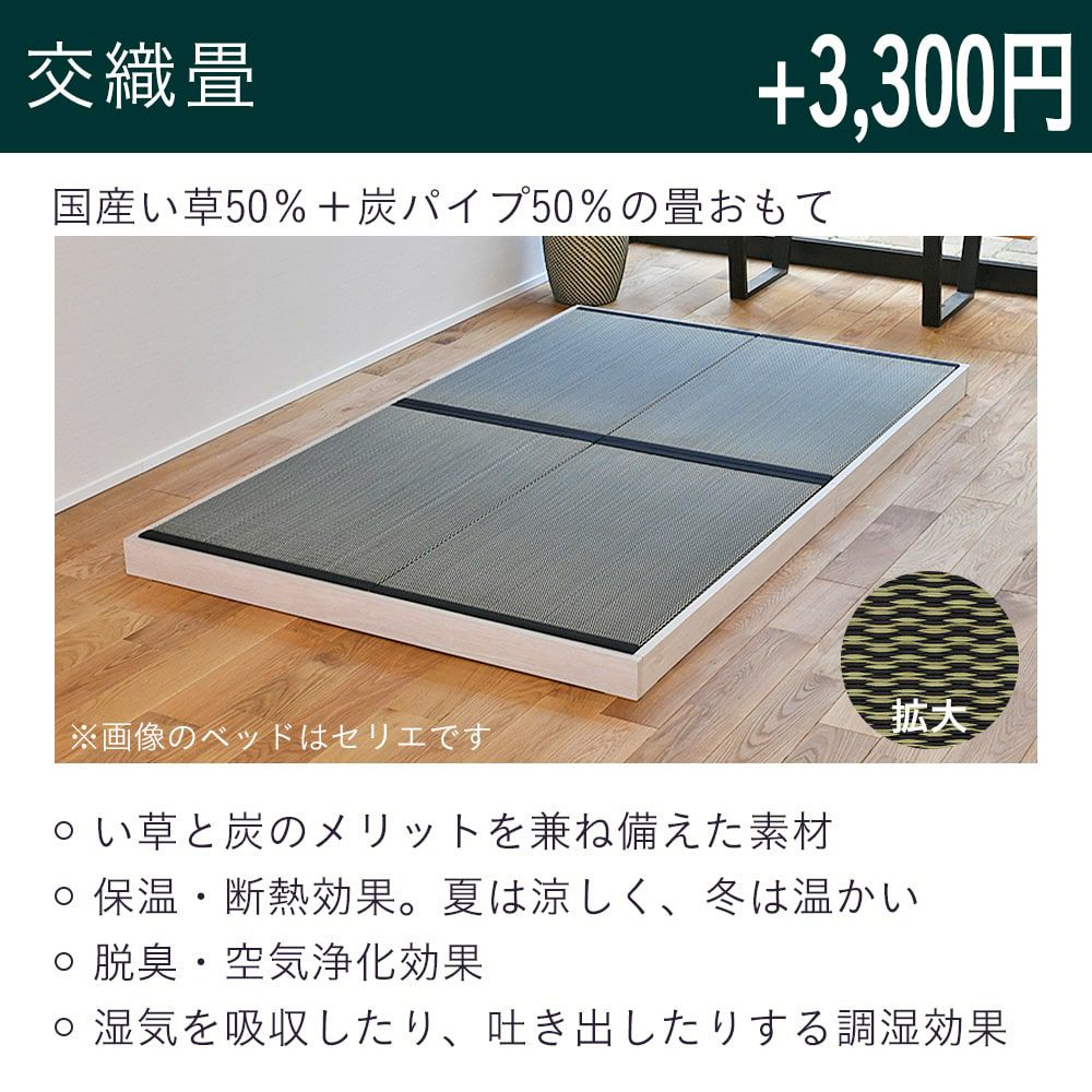 国産い草×炭入り樹脂 交織畳