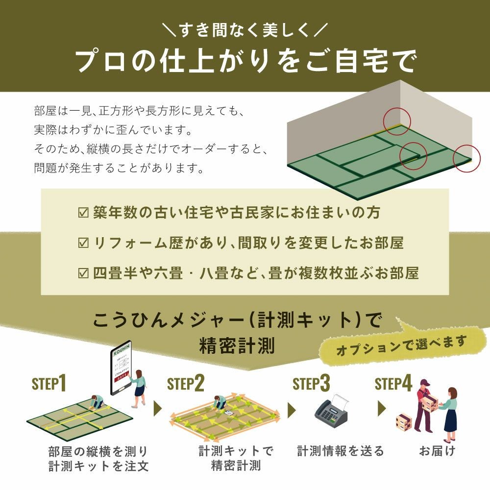 こうひんメジャーで正確な採寸