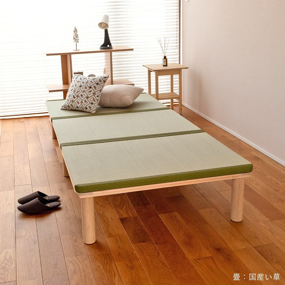 檜すのこ畳ベッド 「マレロング 畳セット」 セミダブル｜たたみのこうひん