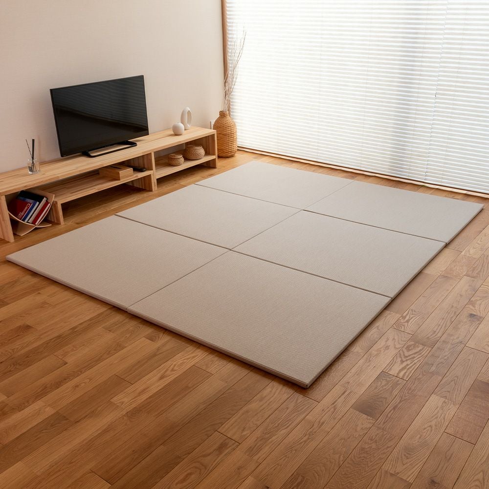 大きめサイズ 縁なし 置き畳 「レスト」6枚セット｜たたみのこうひん