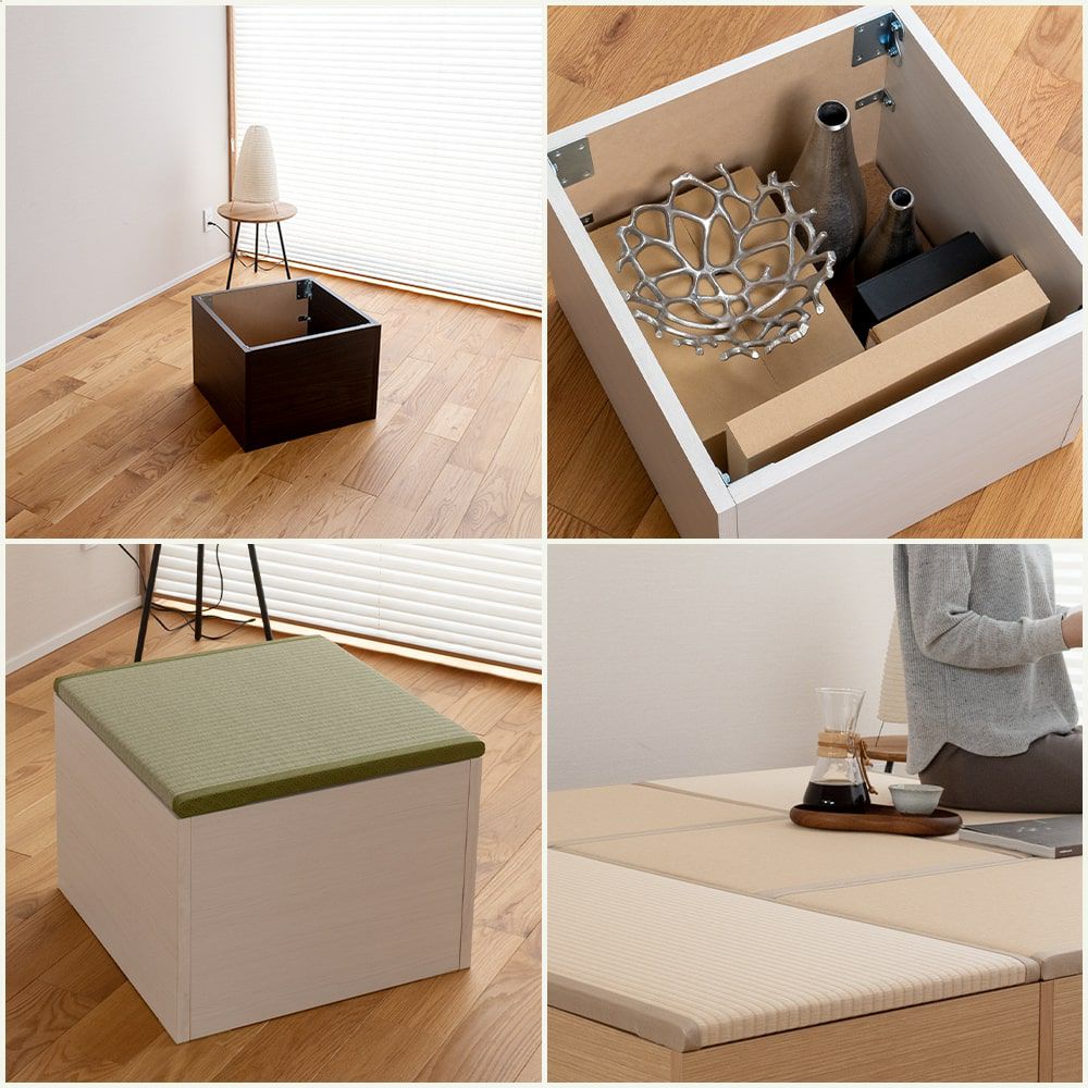 畳ベンチ 「プルーナ 50x50 BOX収納タイプ」 1台｜たたみのこうひん