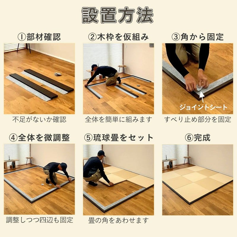 木枠付き琉球畳 プラス70 6枚セット｜たたみのこうひん