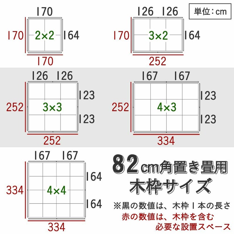 木枠付き琉球畳 プラス 9枚セット｜たたみのこうひん