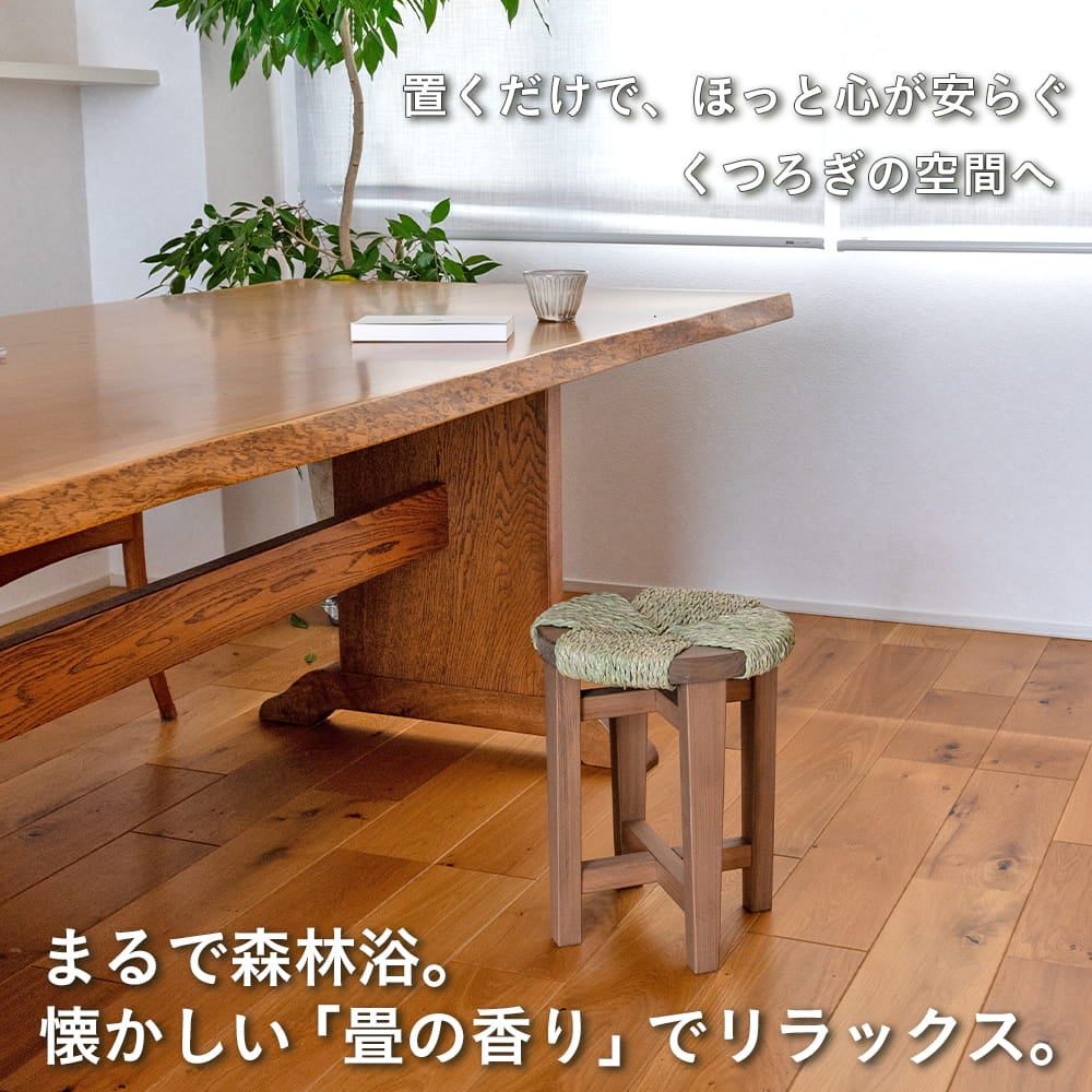 い草座編み椅子「コウシ」の設置イメージ